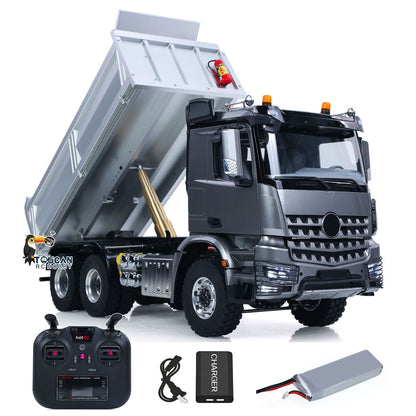 6X6 Metal Chassis 3348 RC Hydraulic Dumper 1/14 Radio Controlled Tipper NO Lock Light Sound Radio Battery Construction Truck RTR