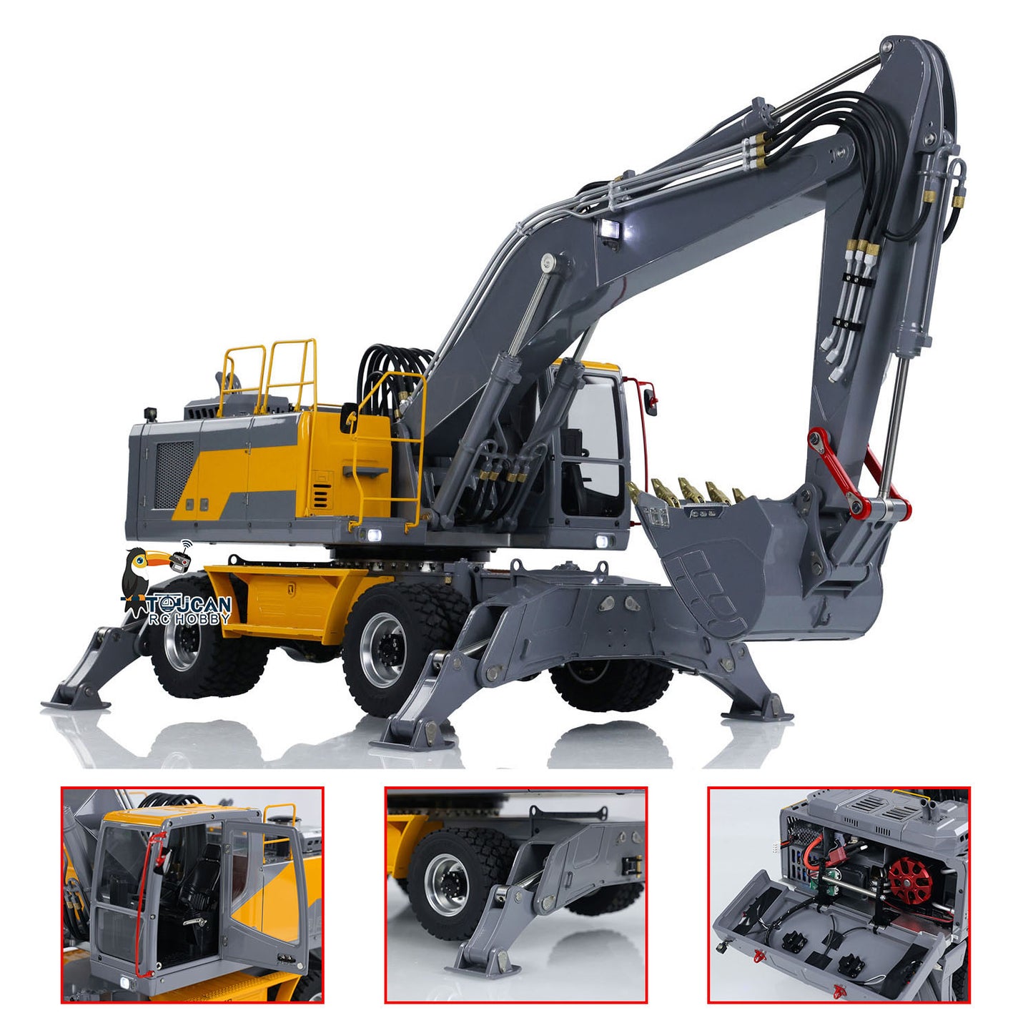 1/14 LESU RC Hydraulic Wheeled Excavator Aoue ET30H
