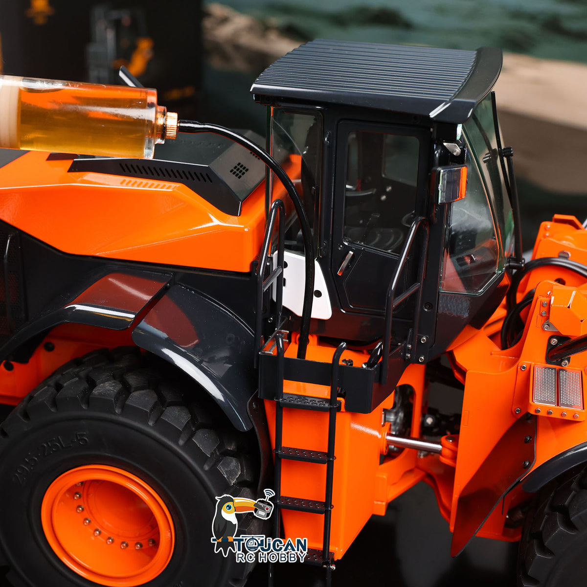 JDM 198 1/14 Hydraulic RC Wheel Loader ZW370 Metal Construction Model 4WD Diff Lock 2 Speed Gearbox Brushless Drive Sound Light