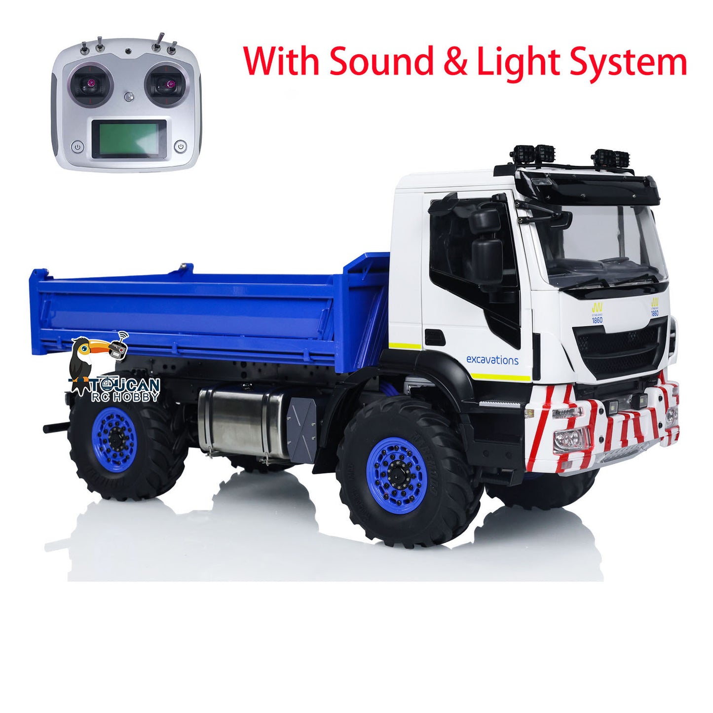 4x4 Metal 1/14 RC Hydraulic Dumper Truck / Snow Blade / Spot Light