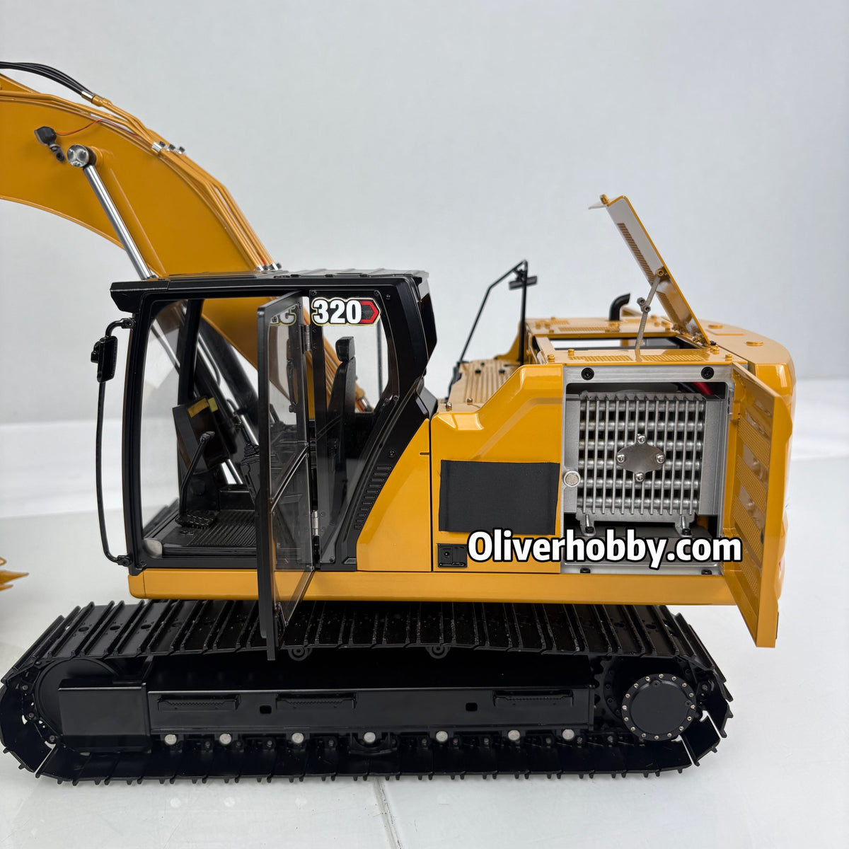 TOUCAN Metal 1/14 Remote Control Hydraulic Excavator 320 8Ways Valve RC Digger Engineering Vehicle ST8 Radio Lights Battery RTR Model