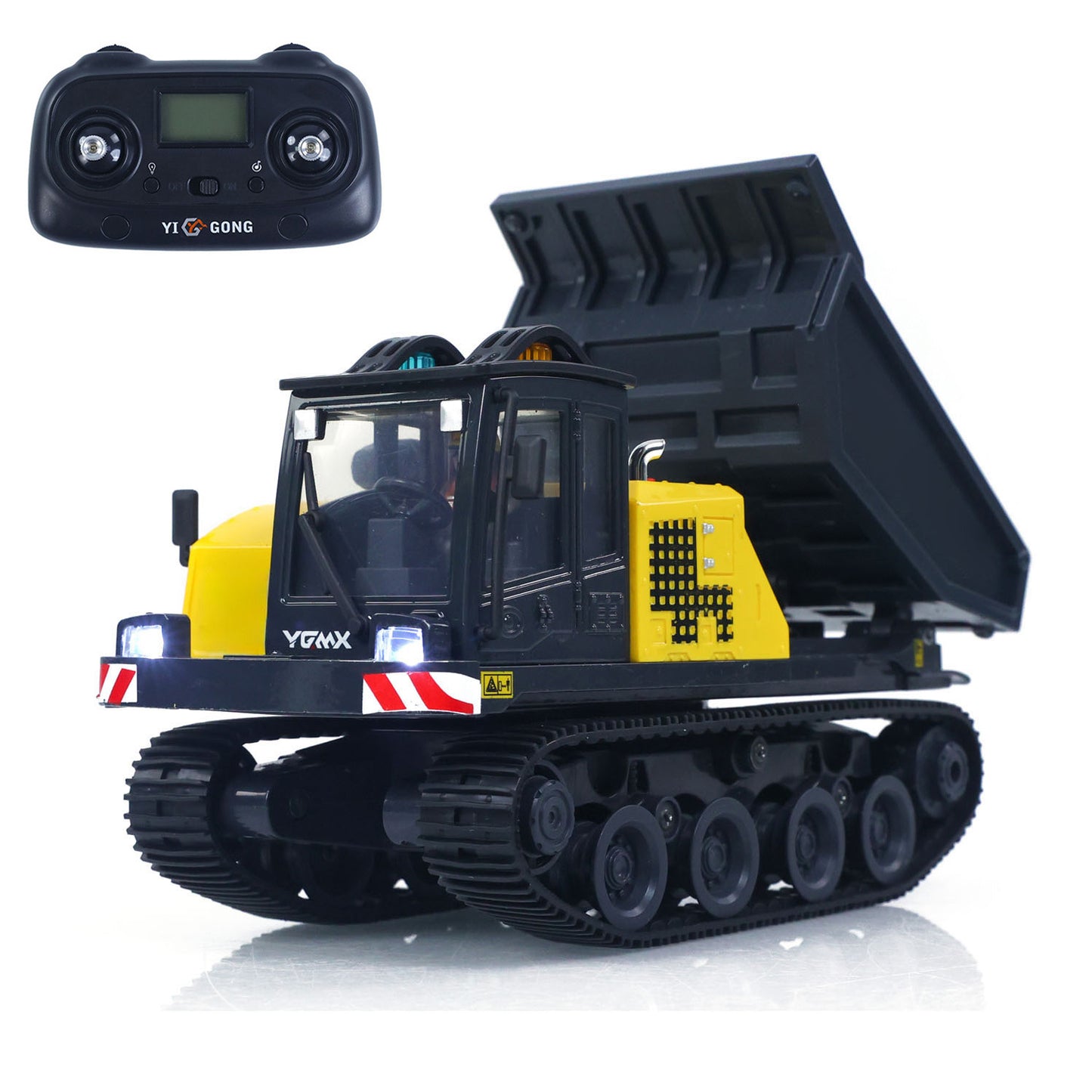 Fast Shipping 1/50 T14R Panther RTR Electric RC Crawler Dump Truck Construction Vehicle Tracked Tipper Finished Model Toys Lights Sounds Unit
