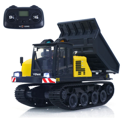 Fast Shipping 1/50 T14R Panther RTR Electric RC Crawler Dump Truck Construction Vehicle Tracked Tipper Finished Model Toys Lights Sounds Unit
