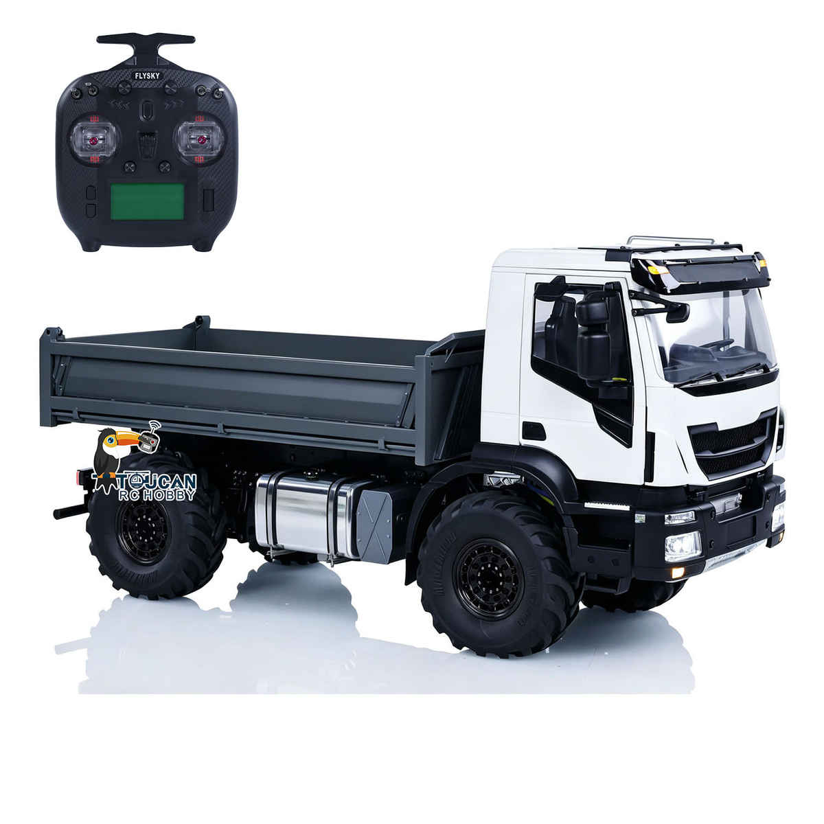 MD 1/14 4x4 Metal RC Hydraulic Dumper Trucks 2Speed Gearbox Differential Locks Remote Control Tipper Model ST8 Radio Light Sound