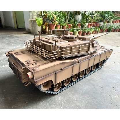 1239MM Henglong 1/8 Scale Full Metal Remote Control Tank 3918 USA M1A2 Abrams RTR 360 Turret Rotary Barrel Recoil Elevation