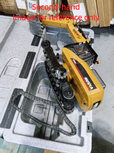 Second Hand US Stock HUINA New Upgrade 580 1/14 Metal Excavator Model Engineering Vehicle Electric Ball Grabber 360 Rotating Shear Claw Sound Lights