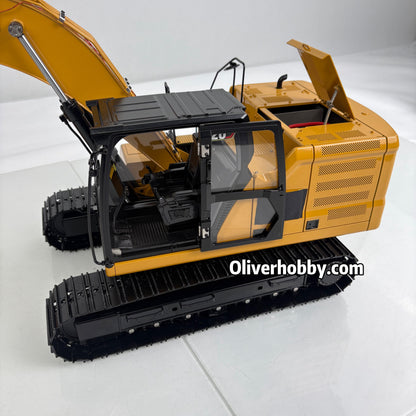 TOUCAN Metal 1/14 Remote Control Hydraulic Excavator 320 8Ways Valve RC Digger Engineering Vehicle ST8 Radio Lights Battery RTR Model