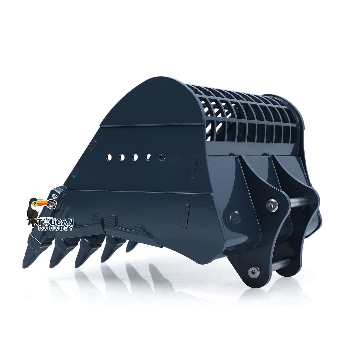 1/12 RC Hydraulic Excavator Attachments Metal Electric Hammer Hydraulic Shear Grille Bucket Rake Ripper Grading Bucket Set for C395 LR976 EC650