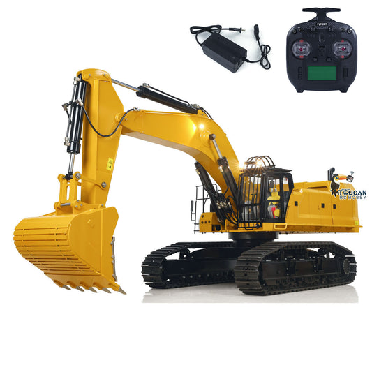 Huge 1/8 RC Hydraulic Excavator 395 Metal Heavy Duty Digger RTR Radio Controlled Construction Vehicles Models Flysky Radio