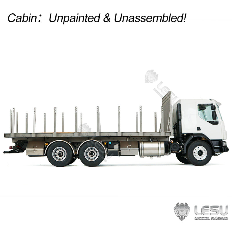 LESU 1/14 RC Flatbed Timber Truck Remote Control Lorry Car 6x4 Metal Chassis RWD Model Vehicle Light Sound Motor 2Speed