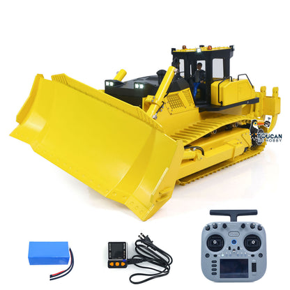 1/12 RC Hydraulic Bulldozer D155AX Big Blade Remote Control Heavy Dozer Model 7 Way Valve Stainless Steel Track Hobbywing Brushless ESC