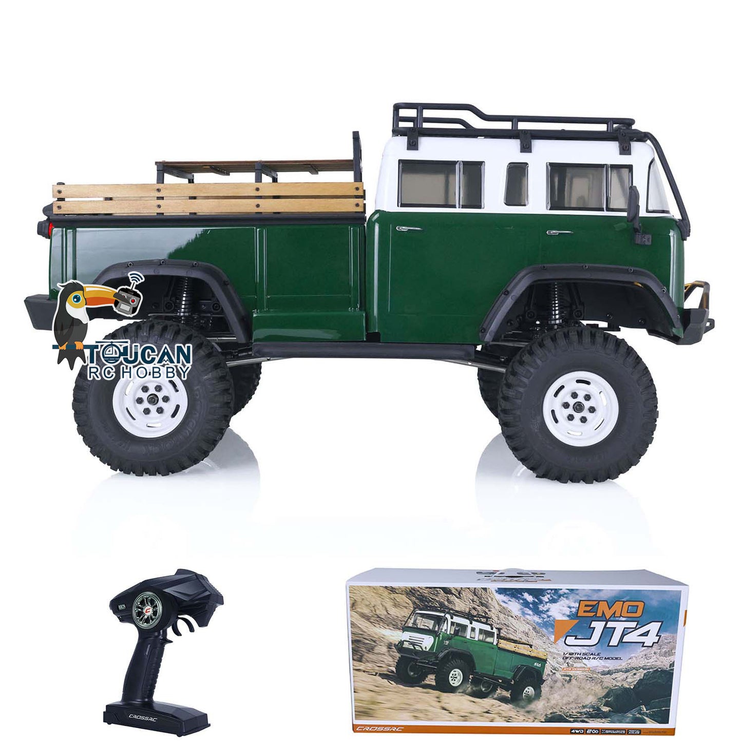 CROSSRC 1/10 JT4 4WD RC Off-Road Crawler PNP Green