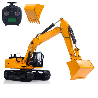 RTR Metal 1/12 Hydraulic Remote Control Excavator 323GX 3 Way Valve RC Digger Model Quick Coupler Flysky ST8 Radio Battery