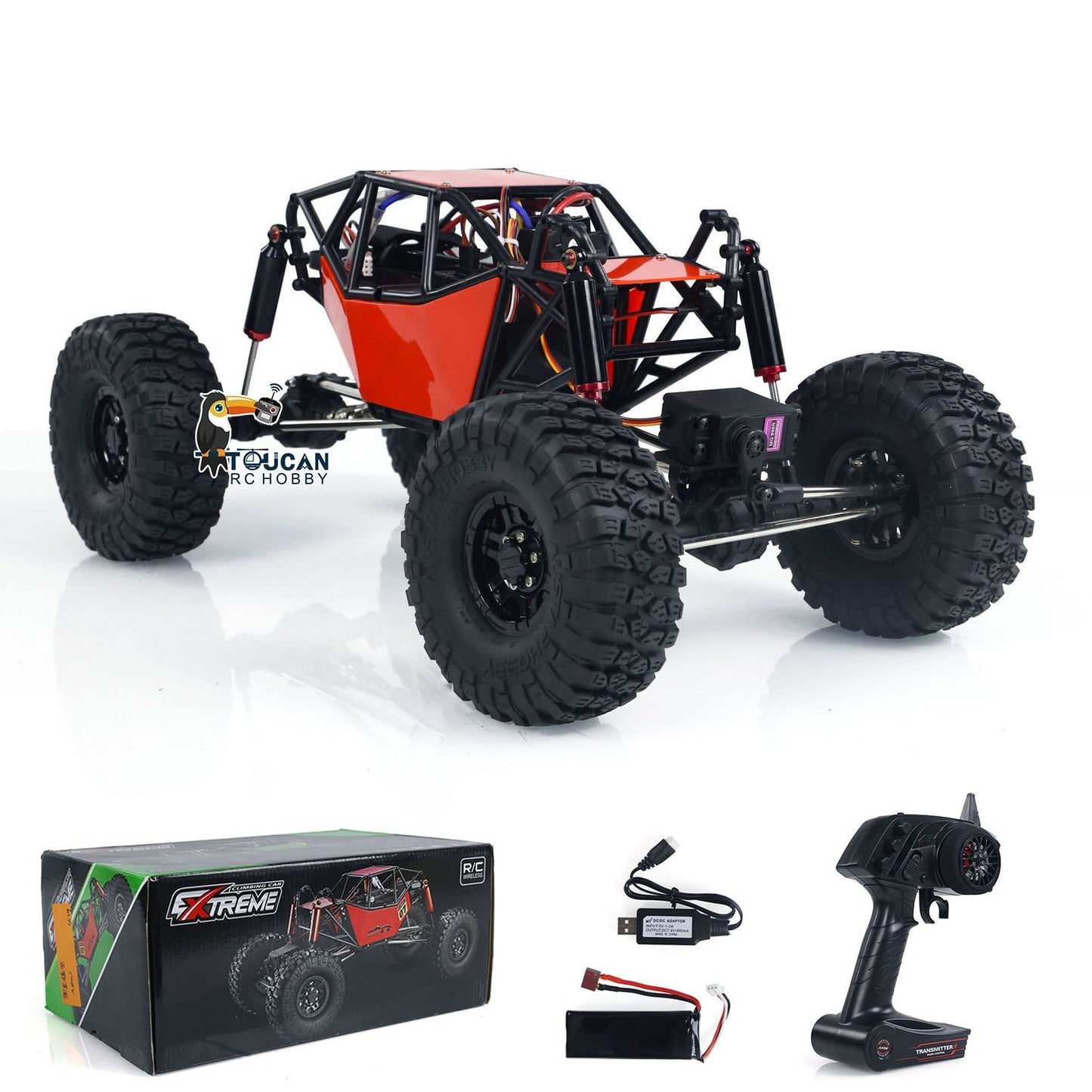 1/10 Scale 4*4 RC Off-road Truck RTR DIY Model