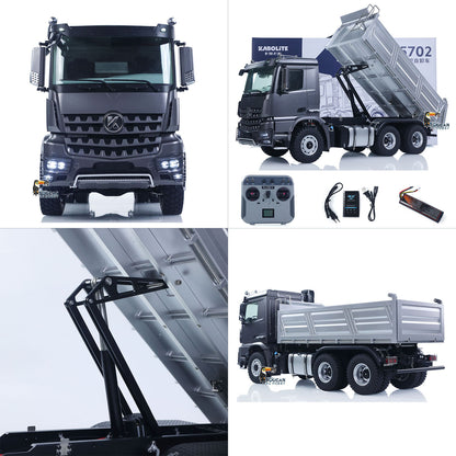 1/14 2.4G RC Electric Lifting Dumper 5702 Model 6*6 Tipper Vehicle 2Speed Sound Light Motor RTR Car Gifts Adults