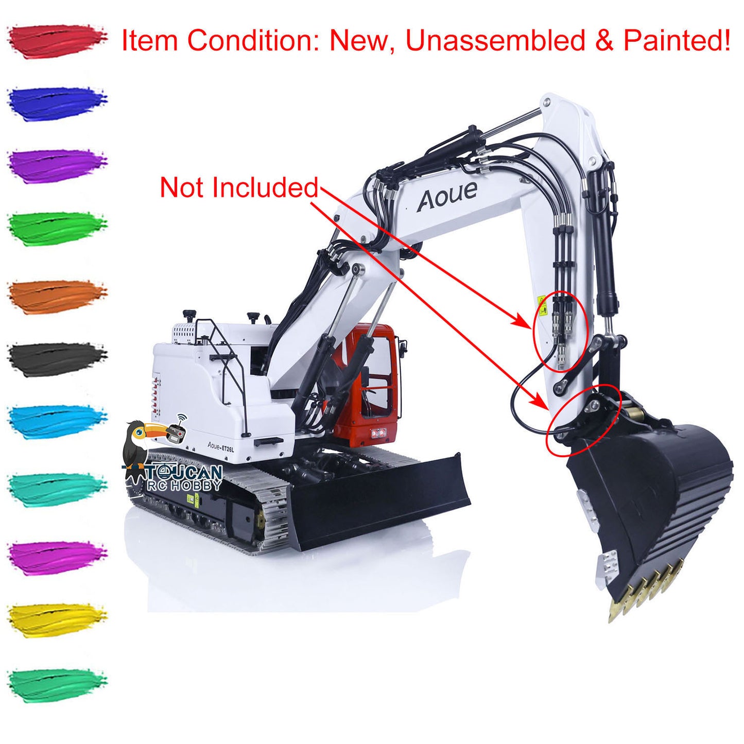 LESU 1/14 Aoue Metal ET26L Painted Unassembled Hydraulic Three-section RC Excavator B0012