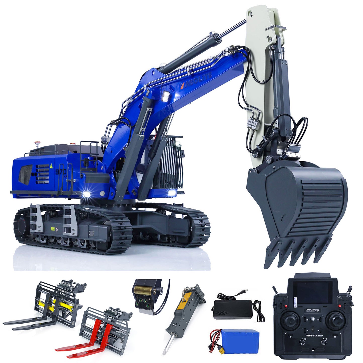 Excavatrice hydraulique en métal Kabolite K970 100S Pro 1/14 RC RTR