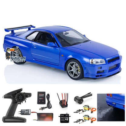 Capo 1/8 Assembled Painted RTR 4x4 4WD R34 RC Racing Drifting Car With Sound Light System Smoke Function