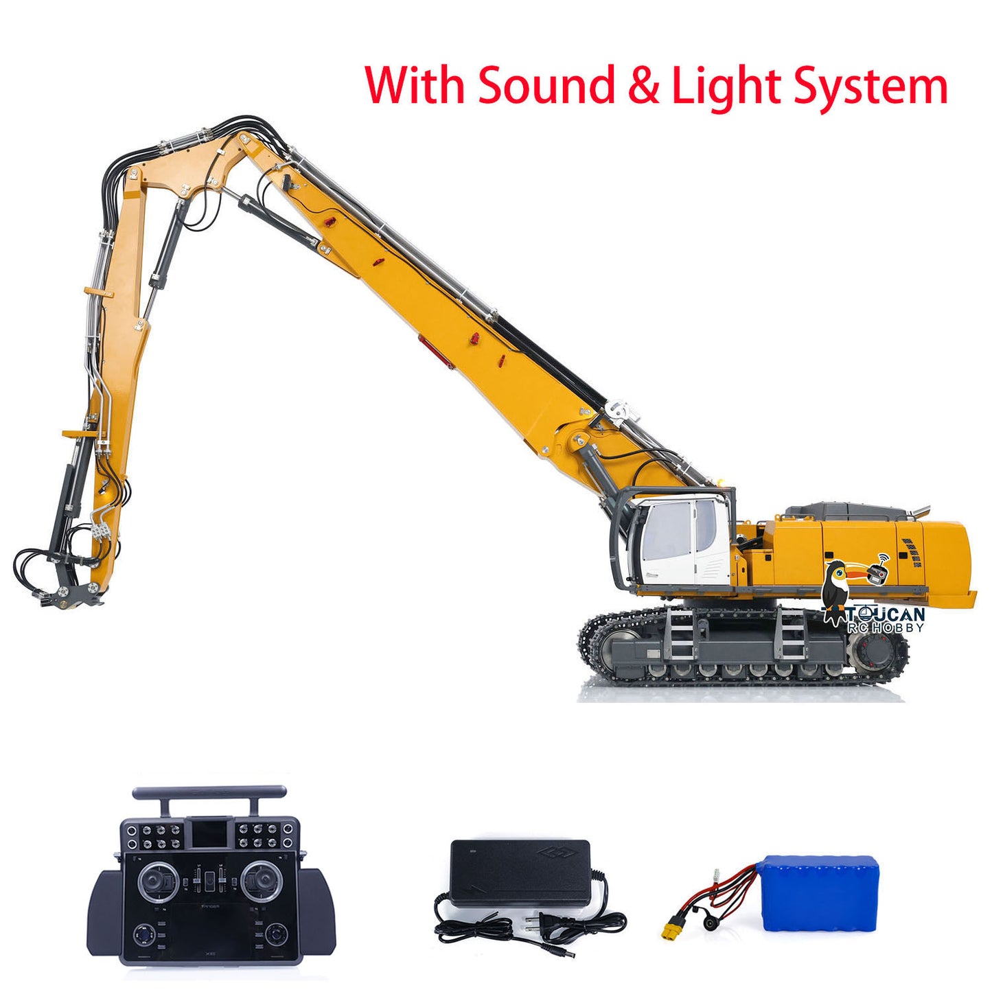 1/14 K970-300 Hydraulic Demonlition RC Excavator With Tandeme XE Remote Controller