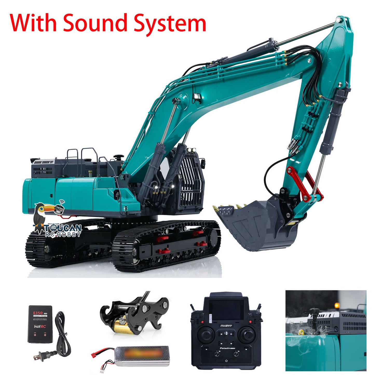 1/14 LESU SK5LC RC Hydraulic Painted Assembled Excavator B0018 With Sound System Smoke Quick Coupler