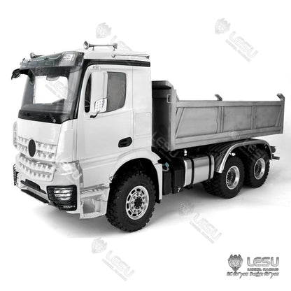 LESU 1/14 Camion à benne basculante hydraulique RC en métal 6x6 Z0009