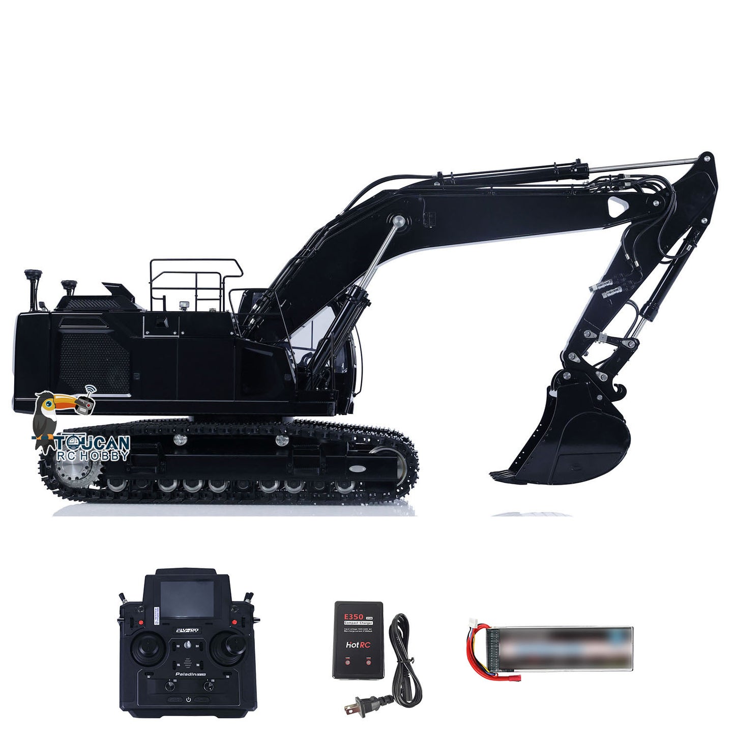 LESU 1/14 Aoue Metal Painted Assembled LR945 Hydraulic RC Excavator Digger B0016 With Quick Connector Coupler