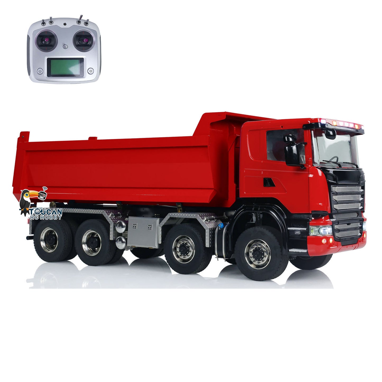 Metall 1/14 Hydraulische RC Dump Lkw 8x8 Volle Dumper Auto Mit U-Form Hohe Eimer