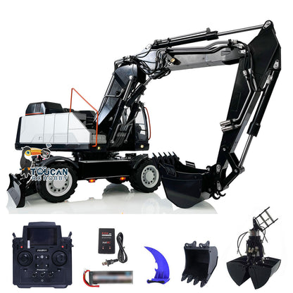 1/14 EC380 Hydraulic RC Wheeled Excavator Metal 3 Arms PL18EV