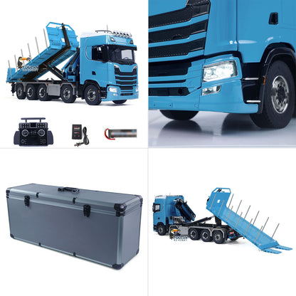 770S 1/14 RC Flatbed Timber 10x10 Metal Hydraulic Crane Radio Control Dump Truck