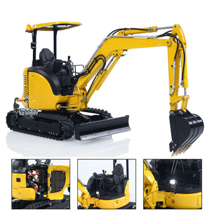 LESU 1/14 Mini RC Hydraulic Excavator PC30 Metal Radio Controlled Digger Model with 6CH Reversing Valves