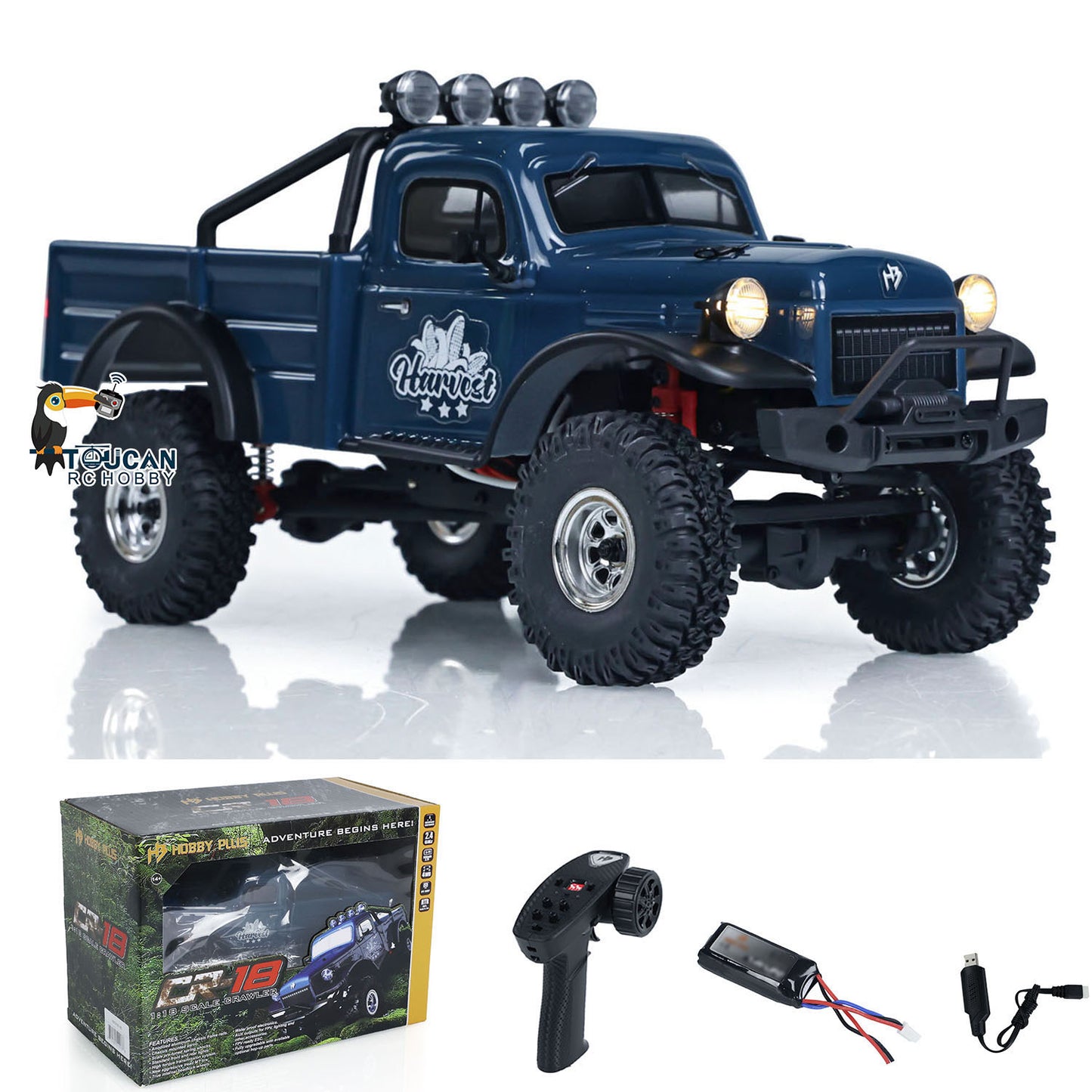 IN STOCK Hobby Plus 4WD 1/18 RC Rock Crawler Car 4x4 CR18 Electric RTR Off-road Vehicles