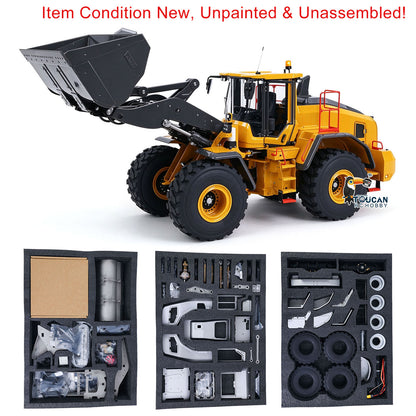 LESU L220H 1/14 Metal RC Hydraulic Wheel Loader A0013 PNP/RTR/KIT 4WD Construction Model Brushless FOC Motor 2 Speed Transmission Light Sound