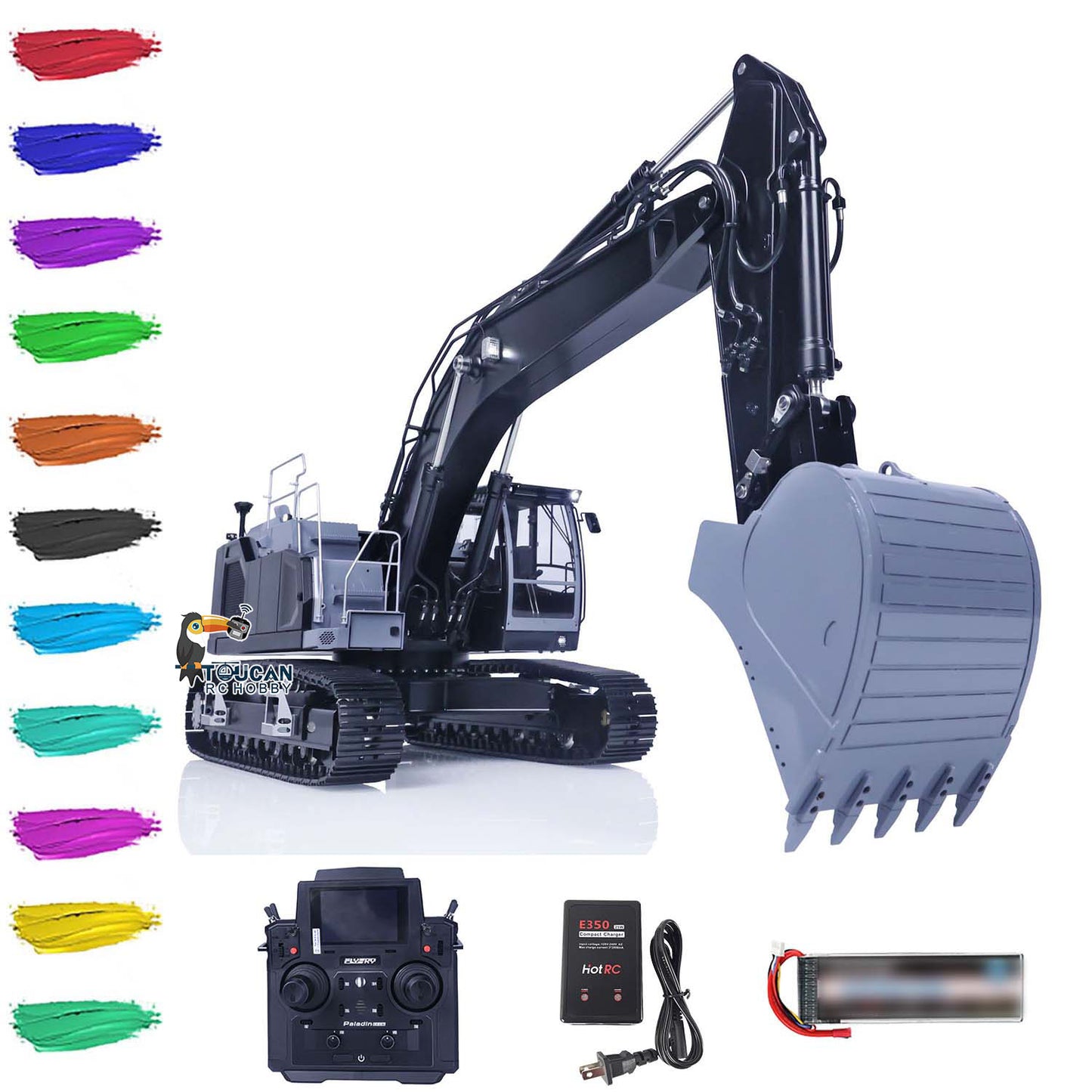 LESU 1/14 Aoue Metal Painted Assembled RTR LR945 Hydraulic RC Excavator Digger B0016