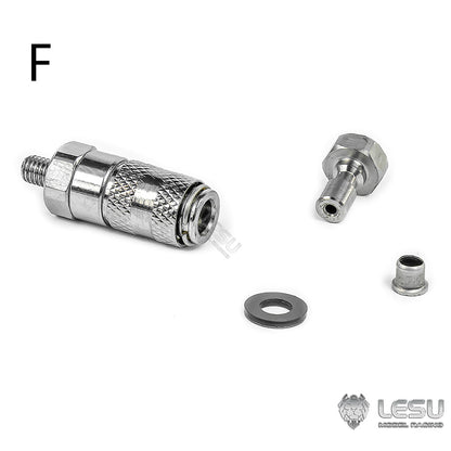 Metal 1/14 LESU Tubing Connector / Plugging Nozzle for TAMIYA RC Dumper Truck Hydraulic System