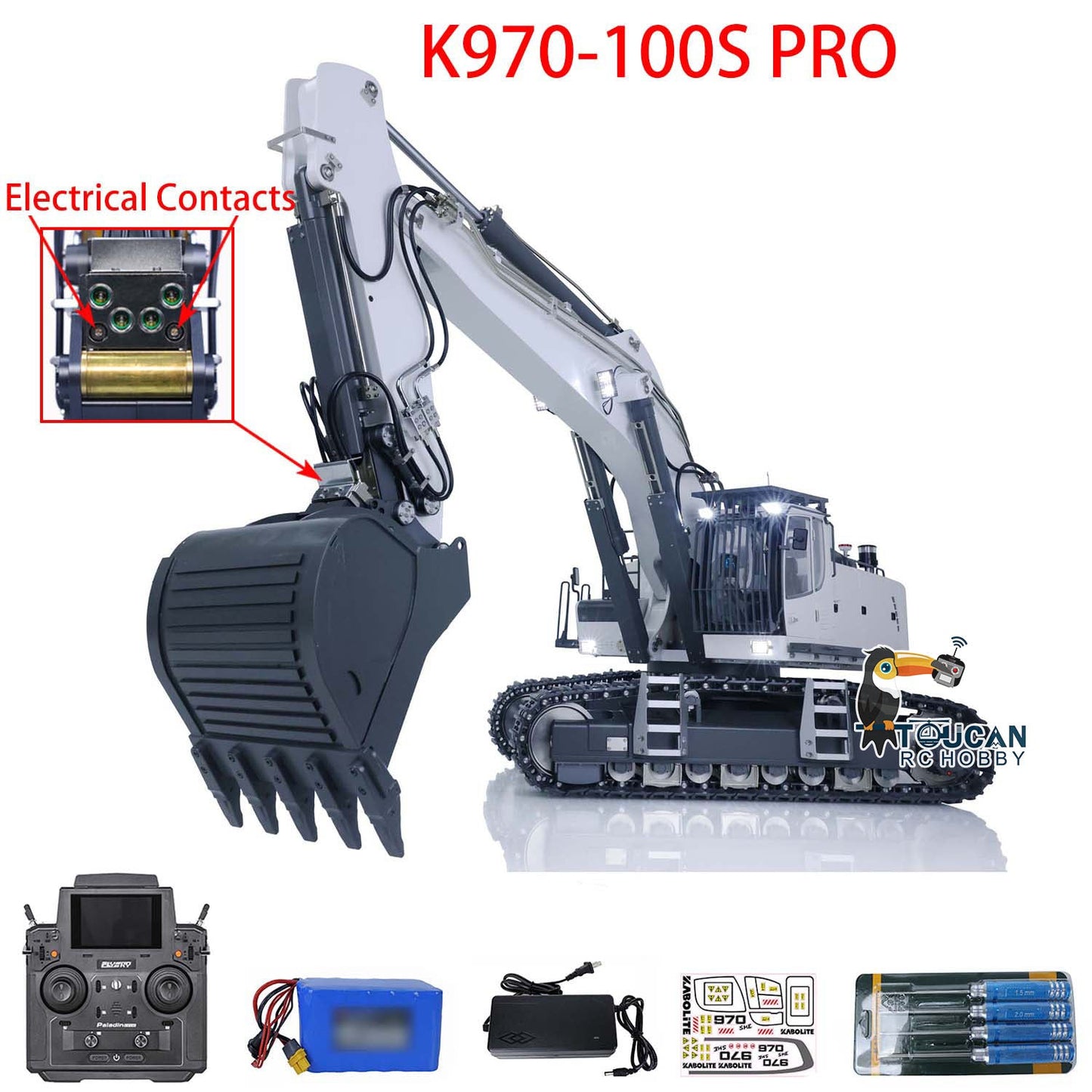 IN STOCK 1/14 Kabolite Hydraulic RC Excavator K970 100S Pro PL18EVLite