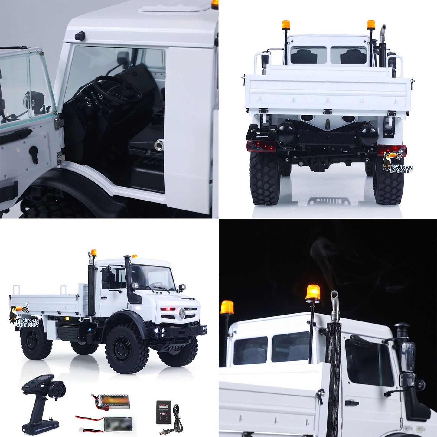 LESU 1/14 Metal Radio Control Off Road Car MT44023 4*4 RC All-Terrain Light Truck U4023 Light Sound Smoke Unit Axle Locks