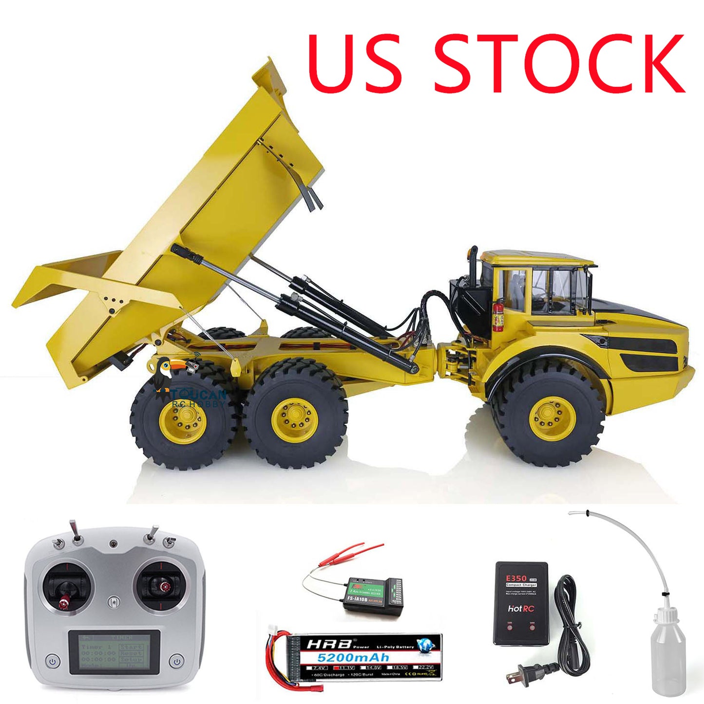 US STOCK 1/14 6*6 RTR A40G Hydraulic Lifting RC Articulated Truck Dump