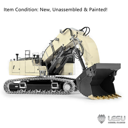 LESU LR956 1/14 Metal RC Hydraulic Front Shovel Excavator B0031 Dual Pumps KIT/PNP/RTR Digger with 7CH Valve Light System Simulated GPS