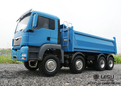 IN STOCK LESU MAN 8*8 Hydraulic RC Dumper Truck Bucket Model Motor ESC Servo 1/14 TAMIYA