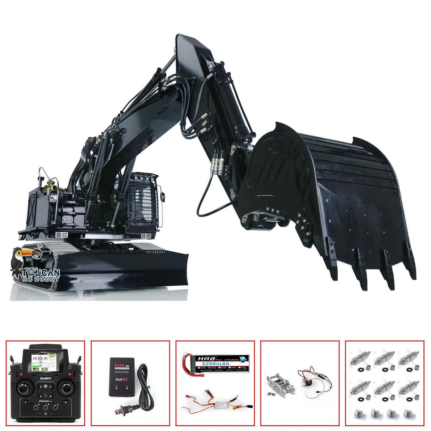 LESU 1/14 Aoue ET35 Metal RTR RC Hydraulic Painted Assembled Excavator B0006 With Quick Removable Connector