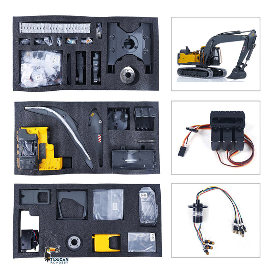 Double E EC160E KIT 1/14 Alloy RC Hydraulic Excavator Wireless Control Diggers Brushless Motor Engineering Vehicle Unassembled