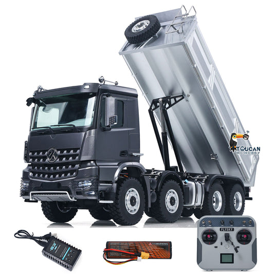 Fast Shipping RTR Kabolite 8X8 1/14 RC Dump Truck K5703 Electric Lifting Remote Control Tipper Model 2Speed Gearbox Lights Sound System