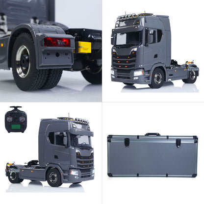1:14 RC Tractor Truck 770S Differential Locks Liftable Rear Axle 3Speed Gearbox RWD 4x2 RC Car Lights Sounds Warning Light