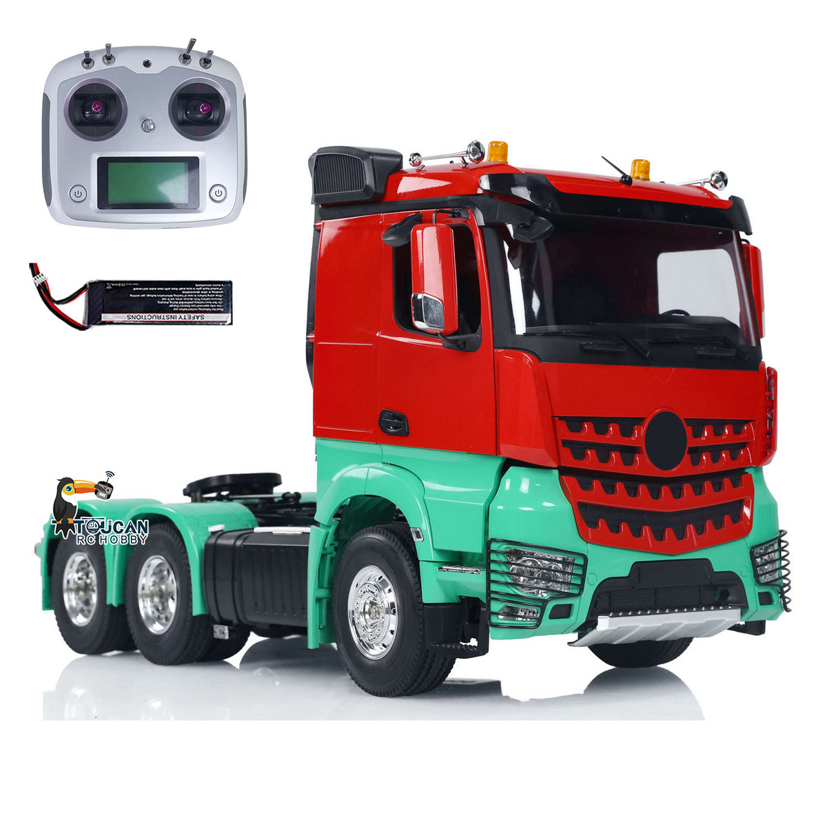 6x4 1/14 RTR Remote Control Tractor Truck 3-speed Gearbox Flysky I6S Radio System Sounds Lights