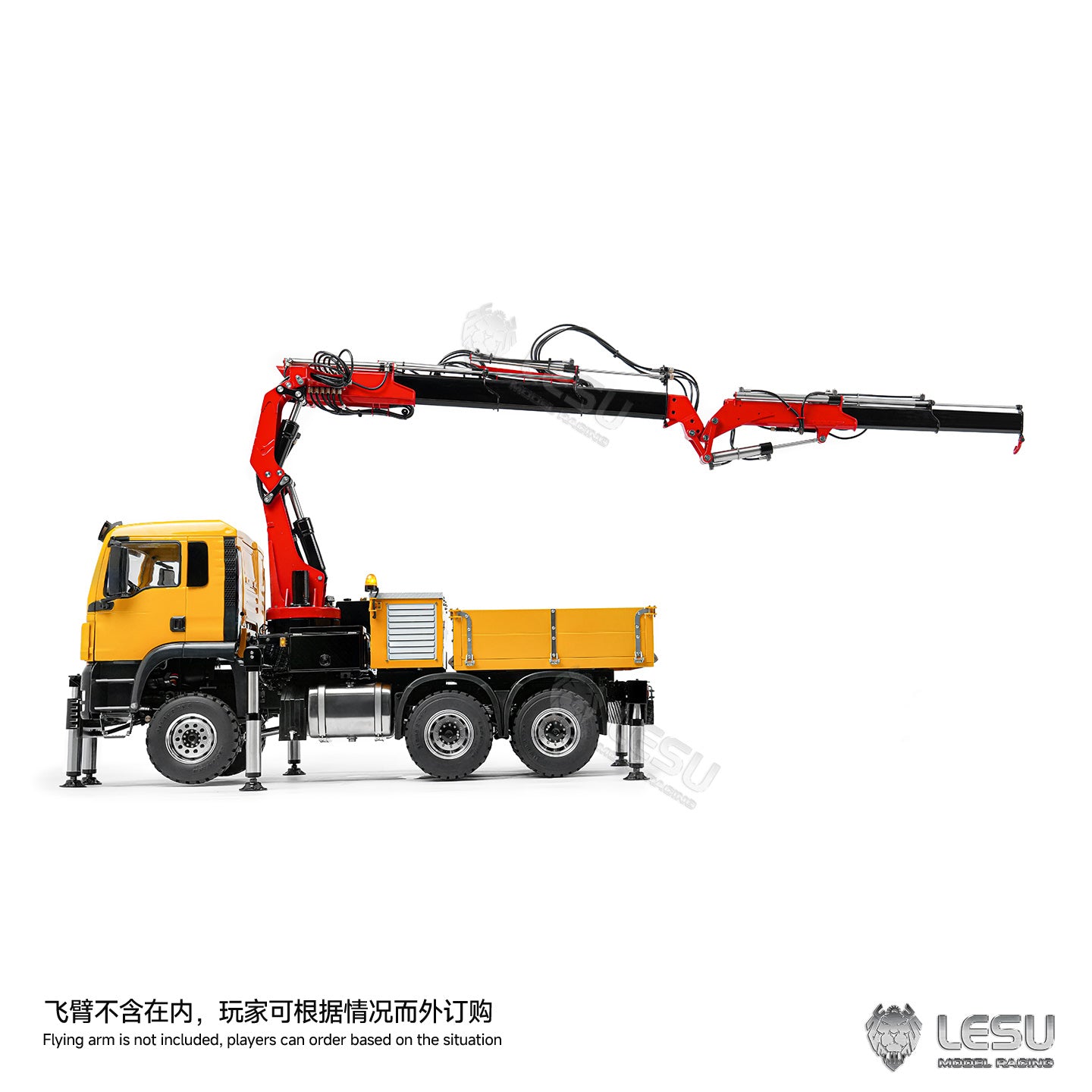 LESU 6X6 Metal 1/14 RC Hydraulic Crane Truck 3Speed Remote Control Lorry Car 7CH Valve 4MPA 6 Outriggers Sound Axle Diff Lock