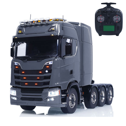 8X8 1/14 RC Tractor Truck 770S Metal Transmission W/ Transfer Case 3Speed Gearbox Light Sound System Painted Model No Charger