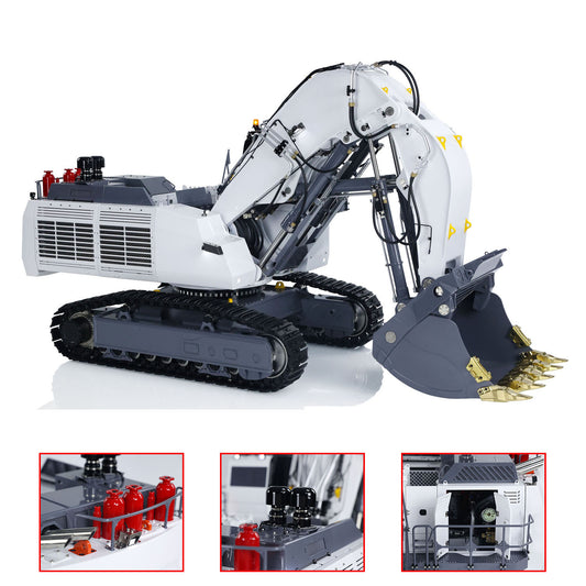 LESU 1/14 Heavy RC Hydraulic Excavator AOUE 9150 for Forward Shovel Double-Pump Digger PNP Construction vehicle Car  Light System