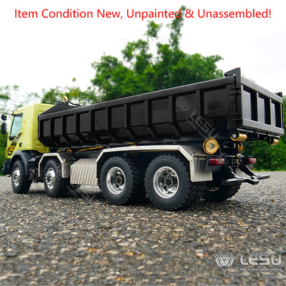 LESU 1/14 8x8 for Truck Hydraulic Radio Controlled Dumper Roll On/Off Tipper Construction Vehicle Model Sound Light System