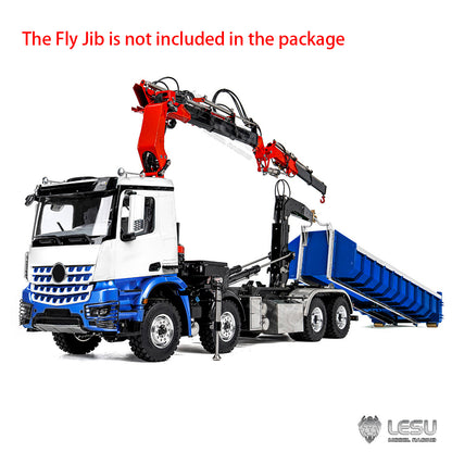LESU Z0122/Z0123 1/14 Hydraulic RC Crane Dump Truck 8x8 Telescopic/Folding Hook Lift Remote Control Dumper with Metal Chassis 3 Speed Gearbox