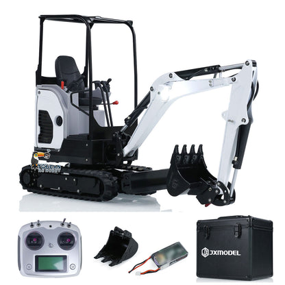 JX Model 1/14 E20 RC Hydraulic Excavator Mini Remote Control Digger with I6S Radio System 4CH Reversing Valve Sounds Light